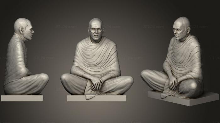 Скульптуры индийские (Шри Нараяна Гуру, STKI_0169) 3D модель для ЧПУ станка
